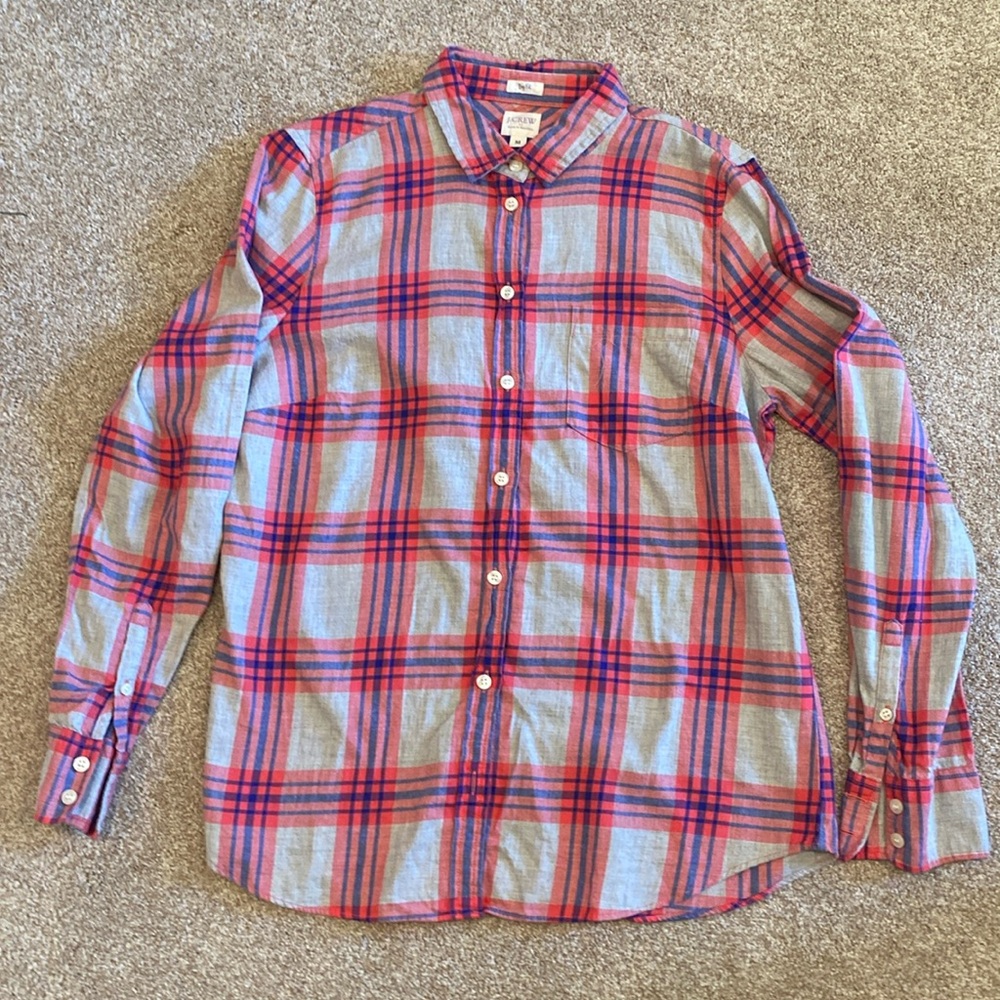 J Crew Factory plaid button down